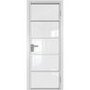 Межкомнатная алюминиевая дверь 14AG белая матовая RAL 9003 остеклённая