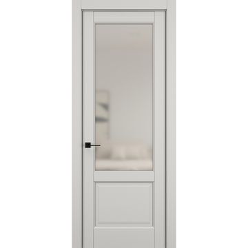 Межкомнатная дверь керамик SC 4 слоновая кость остеклённая