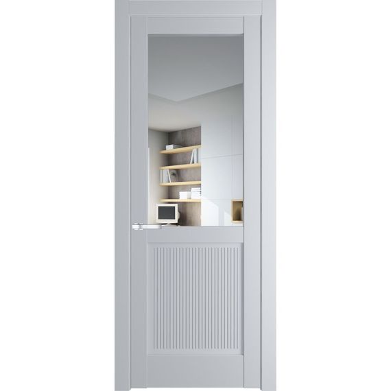 Межкомнатная дверь 2.2.2PM лайт грей остеклённая