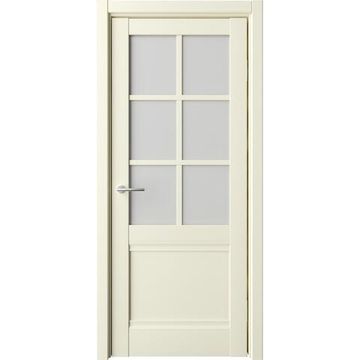 Межкомнатная дверь Киото винил ваниль со стеклом