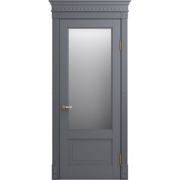 Межкомнатная дверь массив бука Viporte Бьелла тауп остеклённая