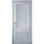 Фото межкомнатной двери экошпон Uberture Perfecto 106 barhat light grey остеклённая