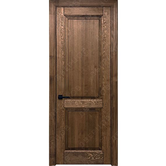 Фото межкомнатной двери массив сосны Дверцов Ливорно дуб табак глухая