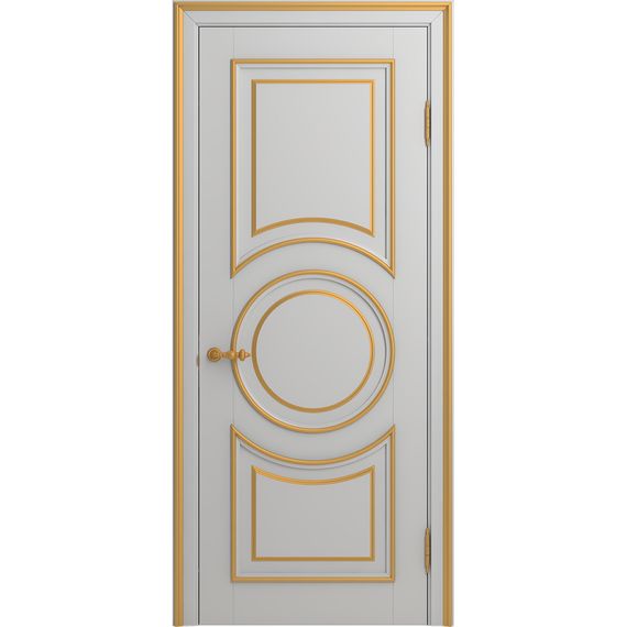 Межкомнатная дверь массив бука Viporte Лацио Амбиенте аворио патина золото глухая