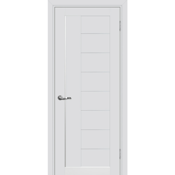 Межкомнатная дверь экошпон Profilo Porte PSC-17 агат стекло сатинат белый