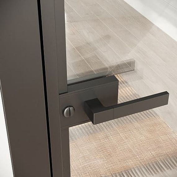 Межкомнатная алюминиевая дверь Loft-S 6 стекло прозрачное бесцветное