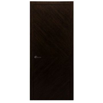 Межкомнатная дверь массив дуба Alvero Флэт-VIII орех чëрный глухая