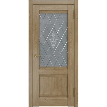 Межкомнатная дверь экошпон Legend ЛУ-52 дуб натуральный остеклённая
