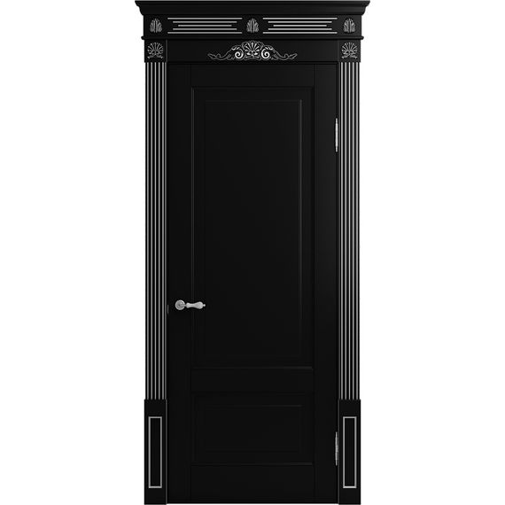 Межкомнатная дверь массив бука Viporte Бьелла нуар глухая