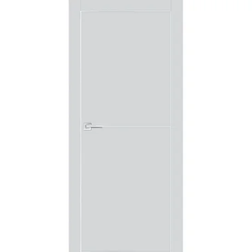 Межкомнатная дверь экошпон Uberture Tamburat 4102 манхеттен кромка алюминиевая матовая глухая