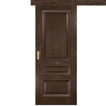 Межкомнатная одностворчатая дверь купе Фараон 2 дуб морёный без стекла