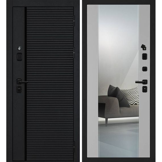 Входная дверь Галактика-173 панель агат зеркало