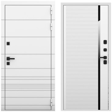 Входная дверь Бионика белый матовый панель пиано