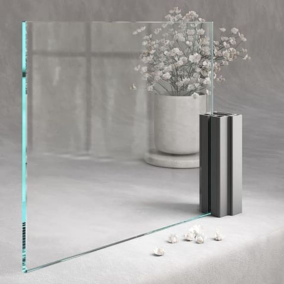 Межкомнатная алюминиевая дверь Loft-S 6 стекло прозрачное бесцветное