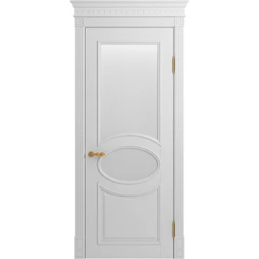 Межкомнатная дверь массив бука Viporte Лацио белая эмаль остеклённая