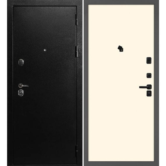 Входная дверь С-1 титан чёрный панель гладкая магнолия