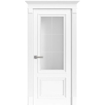 Межкомнатная дверь экошпон 81002 аляска остёкленная