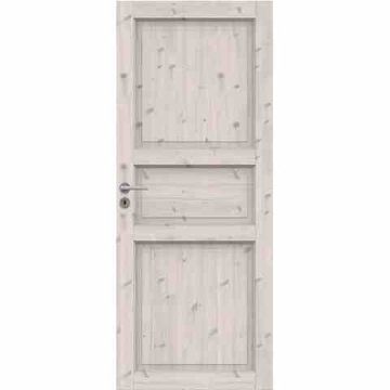 Финская дверь с четвертью массив сосны Традиция белый лак глухая
