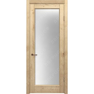 Межкомнатная дверь массив дуба с сучком Дверцов Кастро остеклённая