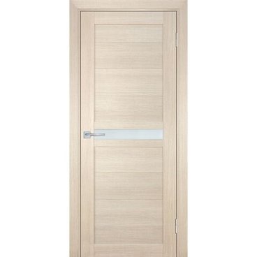 Межкомнатная дверь экошпон Мариам Техно-703 капучино стекло сатинат белый