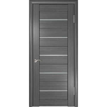 Межкомнатная дверь экошпон Legend ЛУ-22 серый с матовым стеклом