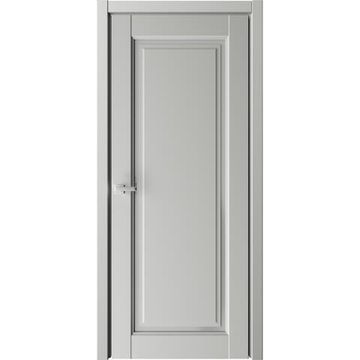 Межкомнатная дверь с парящей филёнкой Эрмитаж 8 винил платина со стеклом