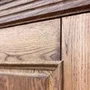 Межкомнатная дверь массив дуба с багетом Болонья остеклённая дуб коньяк