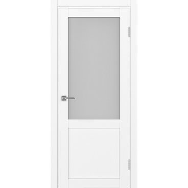 Межкомнатная дверь экошпон Турин 502.21 белый снежный остеклённая