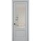 Фото межкомнатной двери керамик SC 4 шеллак серый остеклённая