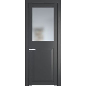 Межкомнатная дверь 1.6.2PD графит остеклённая