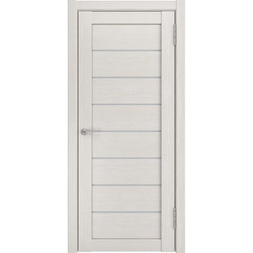 Фото двери экошпон ЛУ-7 белёный дуб со стеклом