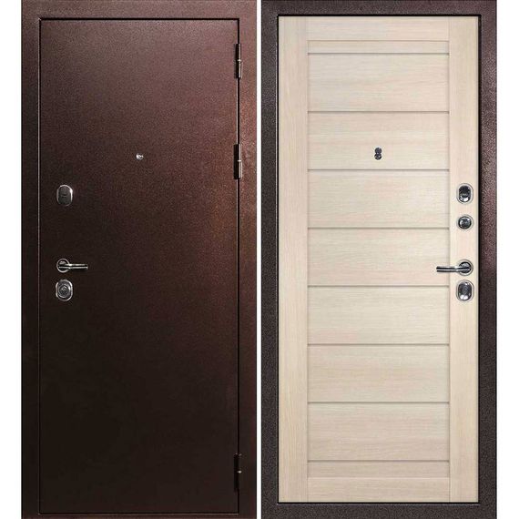 Входная дверь С-3 антик медь панель сборная капучино