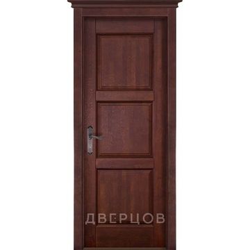 Межкомнатная дверь массив ольхи ОКА Турин махагон глухая
