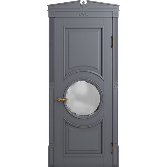 Межкомнатная дверь массив бука Viporte Лацио Амбиенте тауп остекление 4