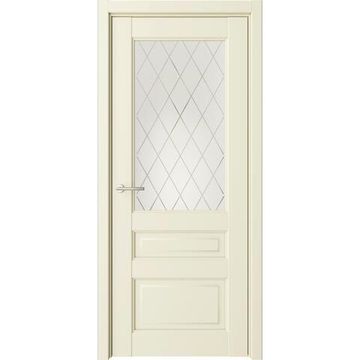 Межкомнатная дверь Эрмитаж 2 винил ваниль со стеклом