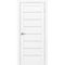 Межкомнатная дверь экошпон Турин 508.12 белый снежный остеклённая