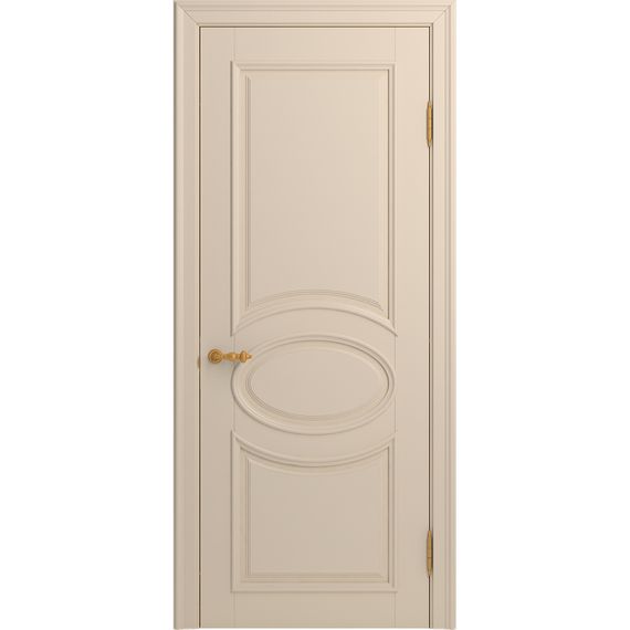 Межкомнатная дверь массив бука Viporte Лацио ваниль глухая