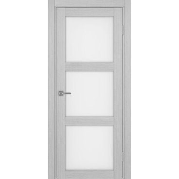 Межкомнатная дверь экошпон Турин 530.222 серый дуб остеклённая