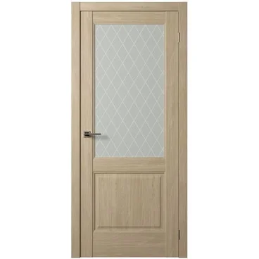 Межкомнатная дверь экошпон Нова 4 дуб натуральный остеклённая