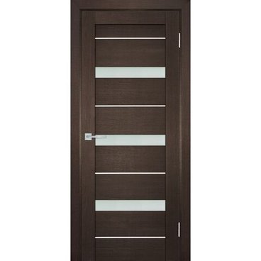 Межкомнатная дверь экошпон Мариам Техно-742 венге стекло сатинат белый