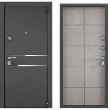 Входная стальная дверь Torex Super Omega 100 SP-17 колоре гриджио SO-HT-1 ПВХ бетон серый