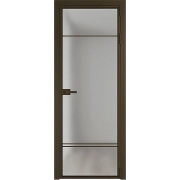 Алюминиевая межкомнатная дверь 4AХ деорэ остеклённая
