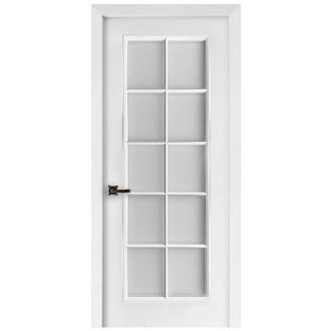 Межкомнатная дверь эмаль Богемия 6 белая остеклённая