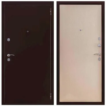 Входная дверь Триумф 2 антик медь панель ПВХ венге светлый