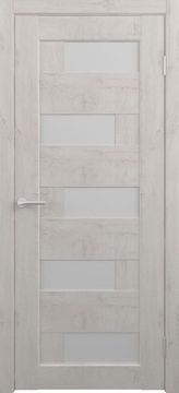 Межкомнатная дверь CPL Гавана дуб снежный стекло матовое