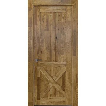 Межкомнатная дверь массив дуба Вилладжио-2 дуб рустикальный глухая