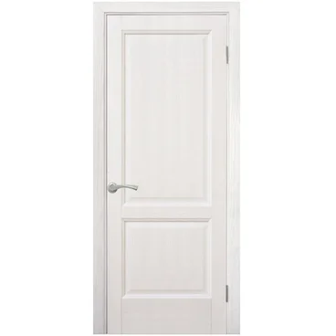 Межкомнатная дверь шпон Классик ясень белый глухая