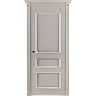 Межкомнатная дверь массив дуба Афродита эмаль слоновая кость глухая