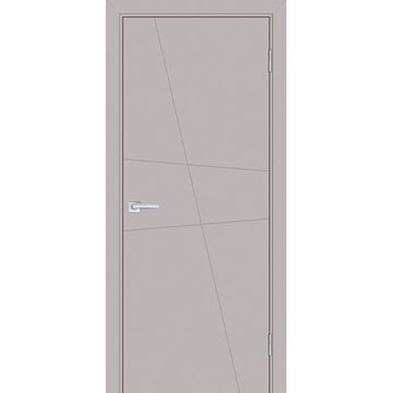 Межкомнатная дверь эмаль Текона Смальта-Лайн 02 агат RAL 7044 глухая