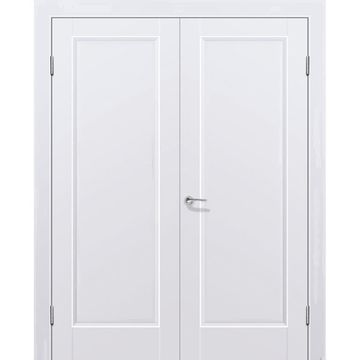 Двустворчатая распашная дверь Кобальт 26 магнолия глухая